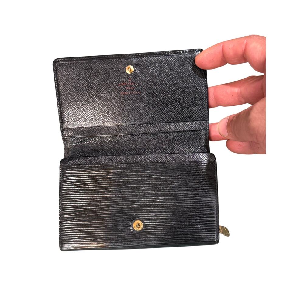 Louis Vuitton Black Epi Leather Trésor Long Wallet with COA - Picture 3 of 8